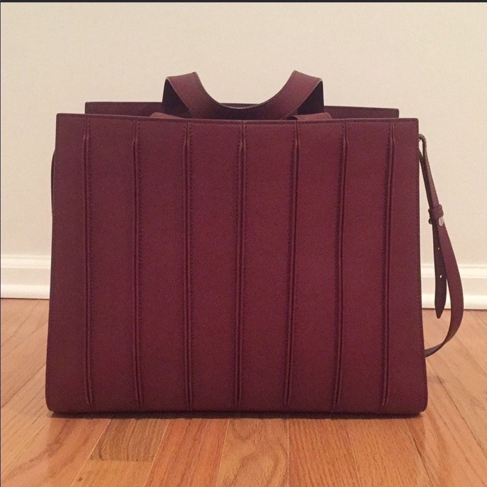 Max Mara Whitney Bag tote large burgundy